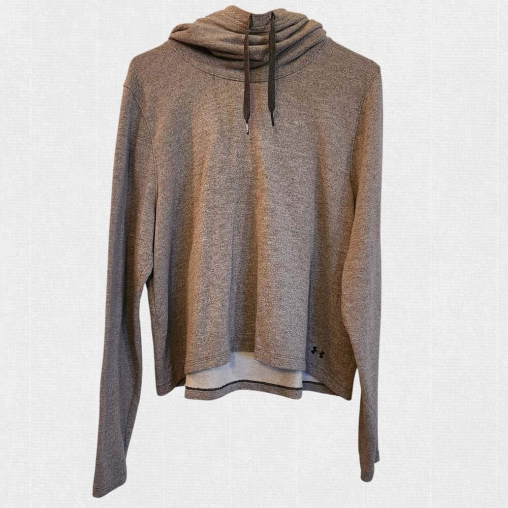 Under Armour Funnel Neck Cowl Sweatshirt Lightweight Hoodie Gray Athletics XL - Picture 1 of 7